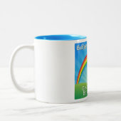 Schmetterling in der Sky™-Tasse Zweifarbige Tasse (Links)
