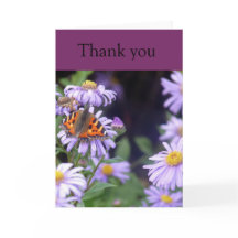 Schmetterling in Erholung auf Blume dank Karte