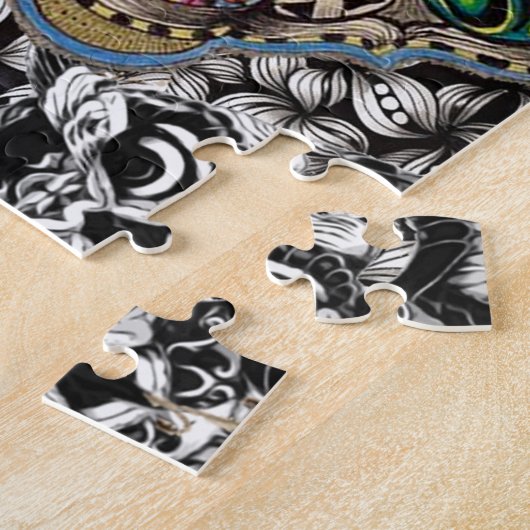 Schmetterling in Fenster Puzzlespiel Puzzle (Seite)