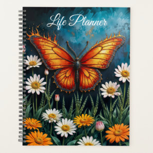 Schmetterling in Flammen Fantasie weiße Kamillenku Planer
