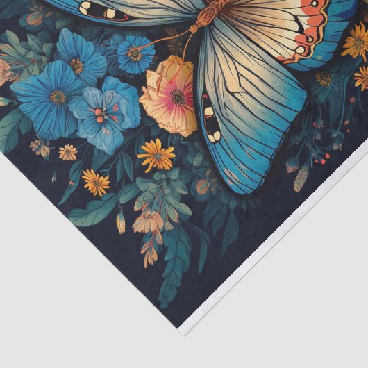 Schmetterling in Florals 1 Dekopapier Seidenpapier (Ausschnitt)