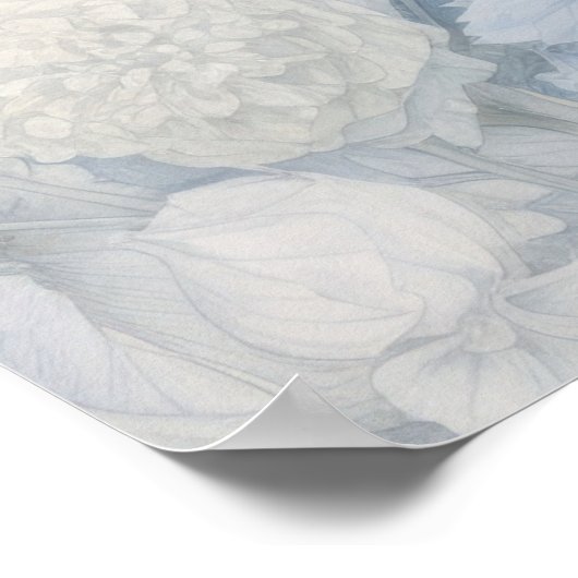 Schmetterling in Gartenbildern Poster (Ecke)