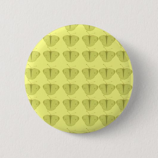 Schmetterling in Gelb Button (Vorderseite)