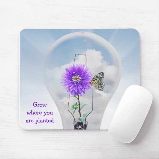 Schmetterling in Glühbirne Mousepad (Mit Mouse)