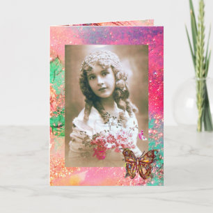 SCHMETTERLING IN GOLDEN GLITZERFUNKELN Foto-Vorlag Karte