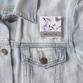 Schmetterling in Lila und in Grauem Button (Beispiel)