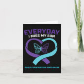 Schmetterling in Love Memory Son Suizidprävention Karte (Vorderseite)