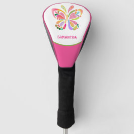 Schmetterling in Pastellfarben Personalisiert Golf Headcover