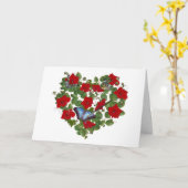 Schmetterling in Petunia Herz gestrichen Karte (Gelbe Blume)