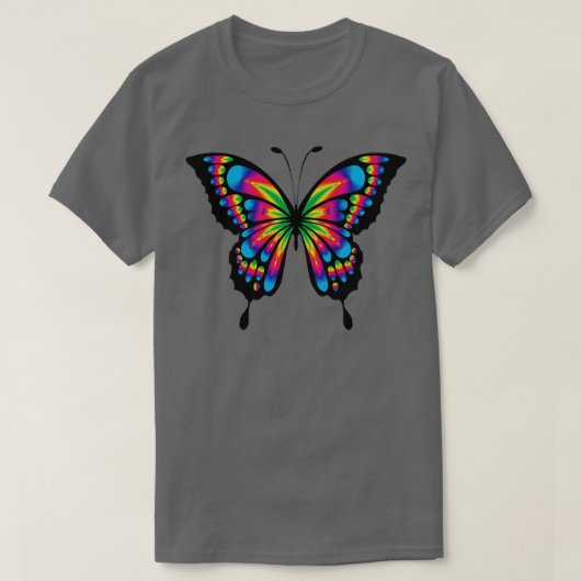 Schmetterling in prismatischer, bunter Gestaltung T-Shirt (Design vorne)