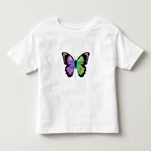 Schmetterling in Regenbogenfarben Kleinkind T-shirt (Vorderseite)