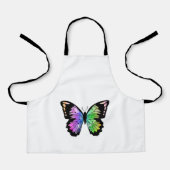 Schmetterling in Regenbogenfarben Schürze (Vorderseite)