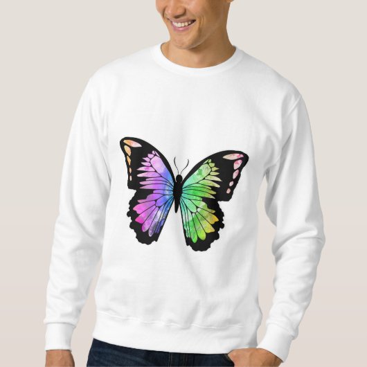 Schmetterling in Regenbogenfarben Sweatshirt (Vorderseite)