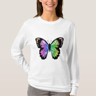 Schmetterling in Regenbogenfarben T-Shirt