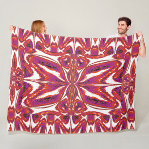 Schmetterling in Rosa Fleecedecke