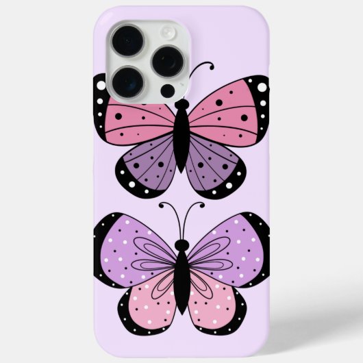 Schmetterling in Rosa und Lila Case-Mate iPhone Hülle (Rückseite)