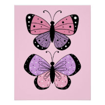 Schmetterling in Rosa und Lila