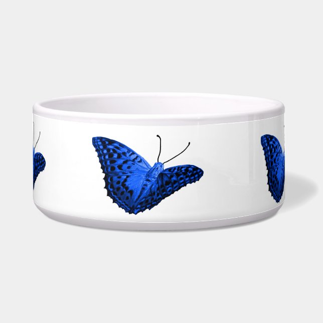 Schmetterling in Schwarz und Blau Napf (Vorderseite)