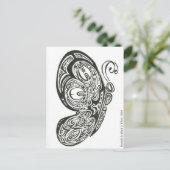 Schmetterling in Schwarz/Weiß, 2009 Postkarte (Stehend Vorderseite)