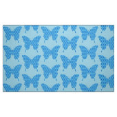 Schmetterling in Tapeten - Blau Stoff (Fat Quarter (45,7 x 55,9 cm))