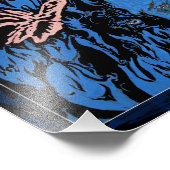 Schmetterling in Tulips Foto drucken (Ecke)