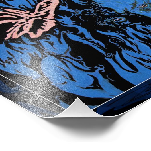 Schmetterling in Tulips Foto drucken (Ecke)