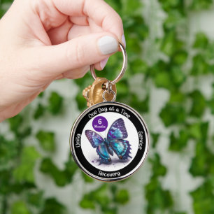Schmetterling Individuelles Nüchternheitsgeschenk  Schlüsselanhänger