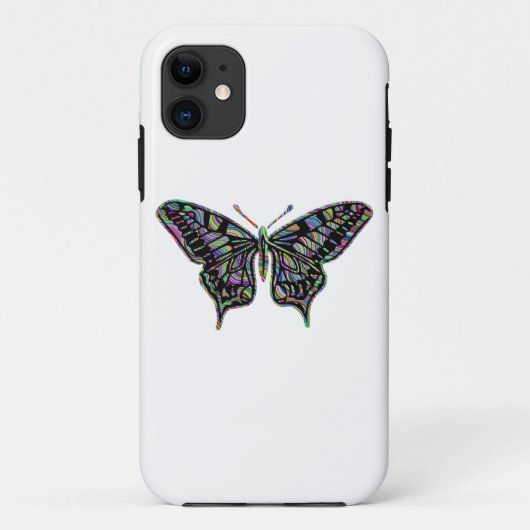 Schmetterling Insekt Kunst iPhone 11 Hülle (Rückseite)