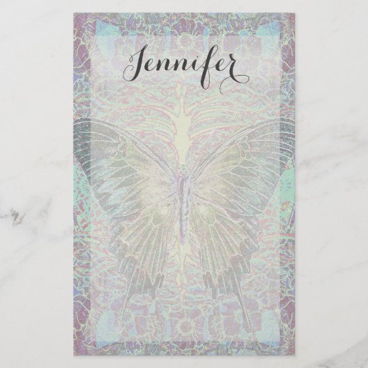 Schmetterling int der Garten Briefpapier (Vorderseite)