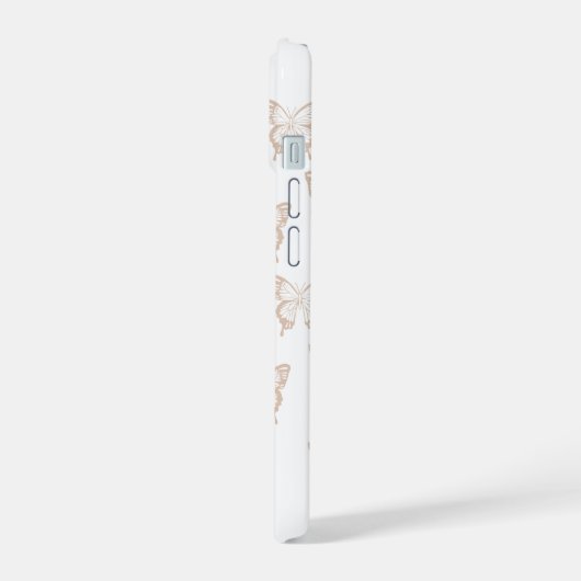 Schmetterling iPhone 15 Hülle (Linke Seite)