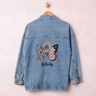 Schmetterling Jeansjacke