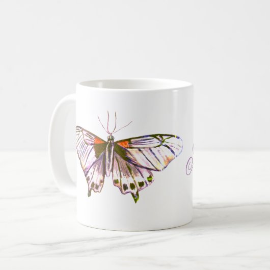 Schmetterling Kaffeetasse (Vorderseite Links)