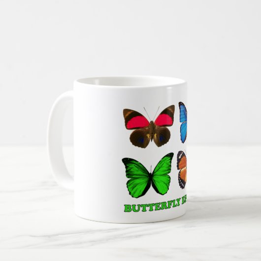 Schmetterling Kaffeetasse (Vorderseite Links)