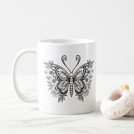 Schmetterling Kaffeetasse (Mit Donut)