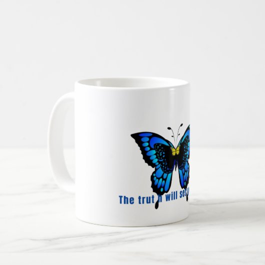 Schmetterling Kaffeetasse (Vorderseite Links)