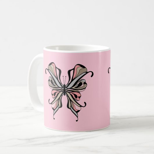 Schmetterling Kaffeetasse (Vorderseite Links)