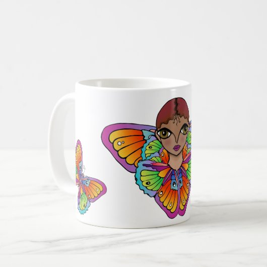 Schmetterling Kaffeetasse (Vorderseite Links)