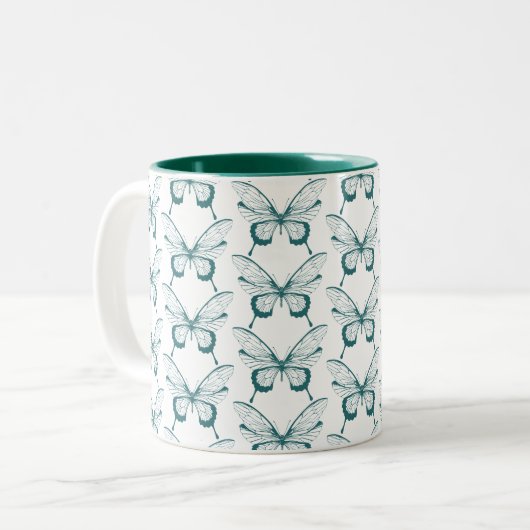 Schmetterling Kaffeetasse (Vorderseite Links)
