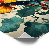 Schmetterling Kaleidoskop: Vintag Poster (Ecke)