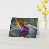 Schmetterling, Karte (Gelbe Blume)