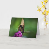 Schmetterling, Karte (Gelbe Blume)