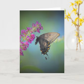 Schmetterling, Karte (Gelbe Blume)