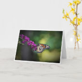 Schmetterling, Karte (Gelbe Blume)