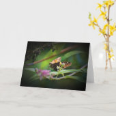 Schmetterling, Karte (Gelbe Blume)