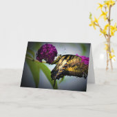 Schmetterling, Karte (Gelbe Blume)