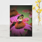 Schmetterling, Karte (Gelbe Blume)