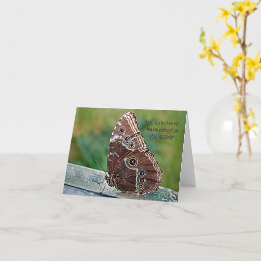 Schmetterling Karte (Gelbe Blume)