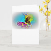 Schmetterling, Karte (Gelbe Blume)