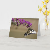 Schmetterling, Karte (Gelbe Blume)