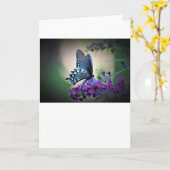 Schmetterling, Karte (Gelbe Blume)